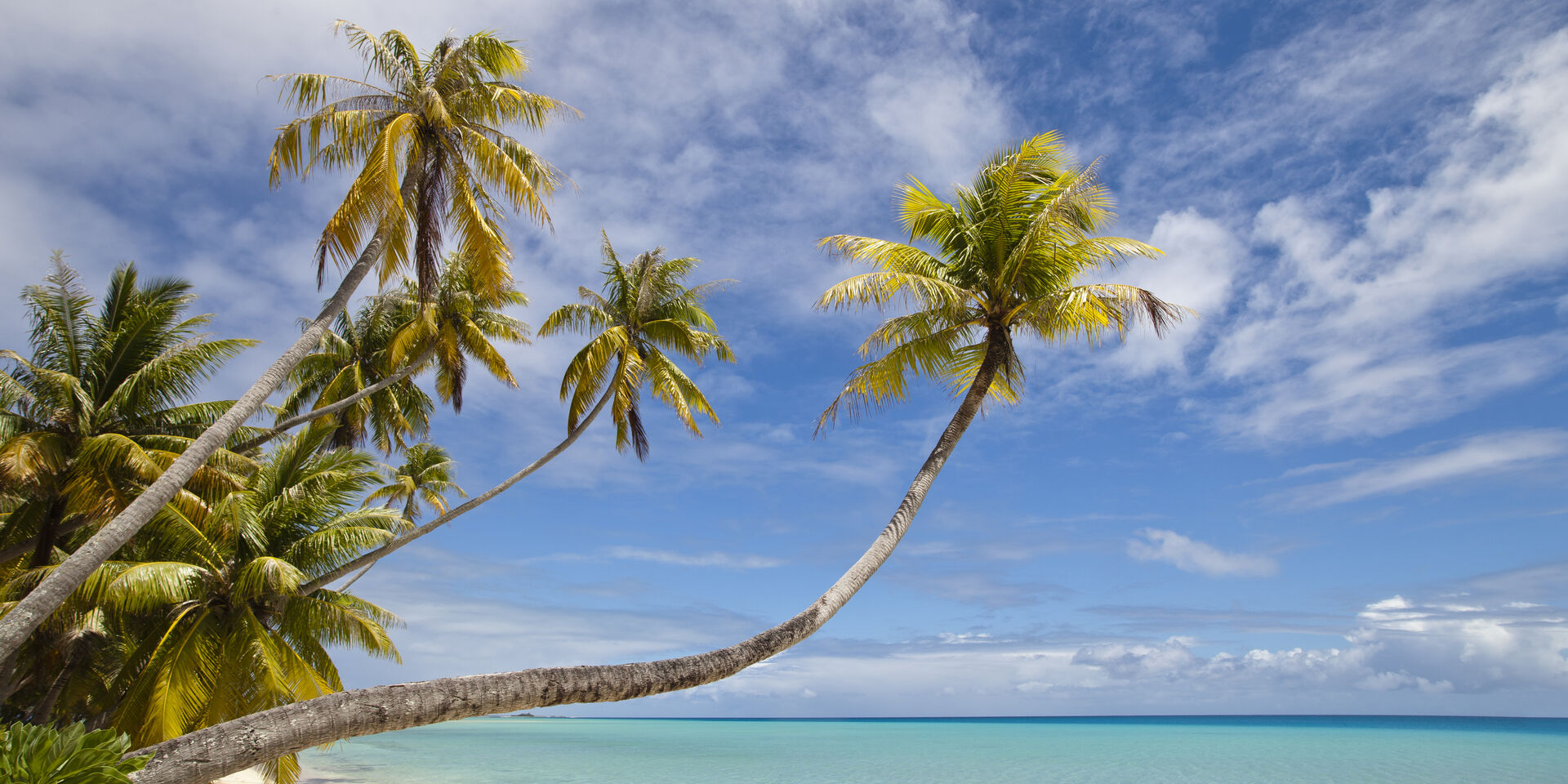 Fort-De-France, sand beach and blue lagoon